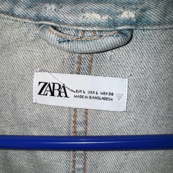 Zara Classic Blue Denim Jacket - Picture 3 of 3
